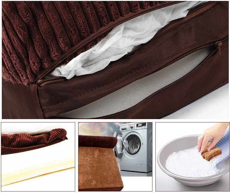 100 x 80cm M Pet Sofa Bed with L-Shaped Cushioned Support - Image 3