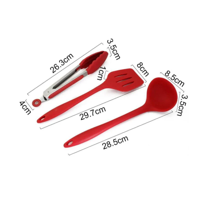 10Pcs/Set Silicone Heat Resistant Kitchen Cooking Utensils Non-Stick Baking Tool - Image 3