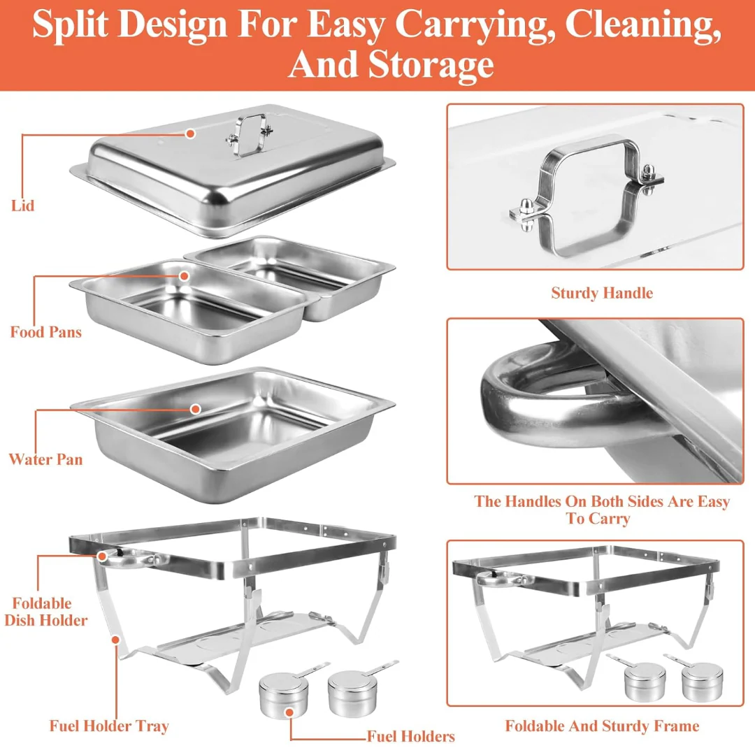 11L Chafing Dish Buffet Set – Keep Food Warm in Style - Image 10