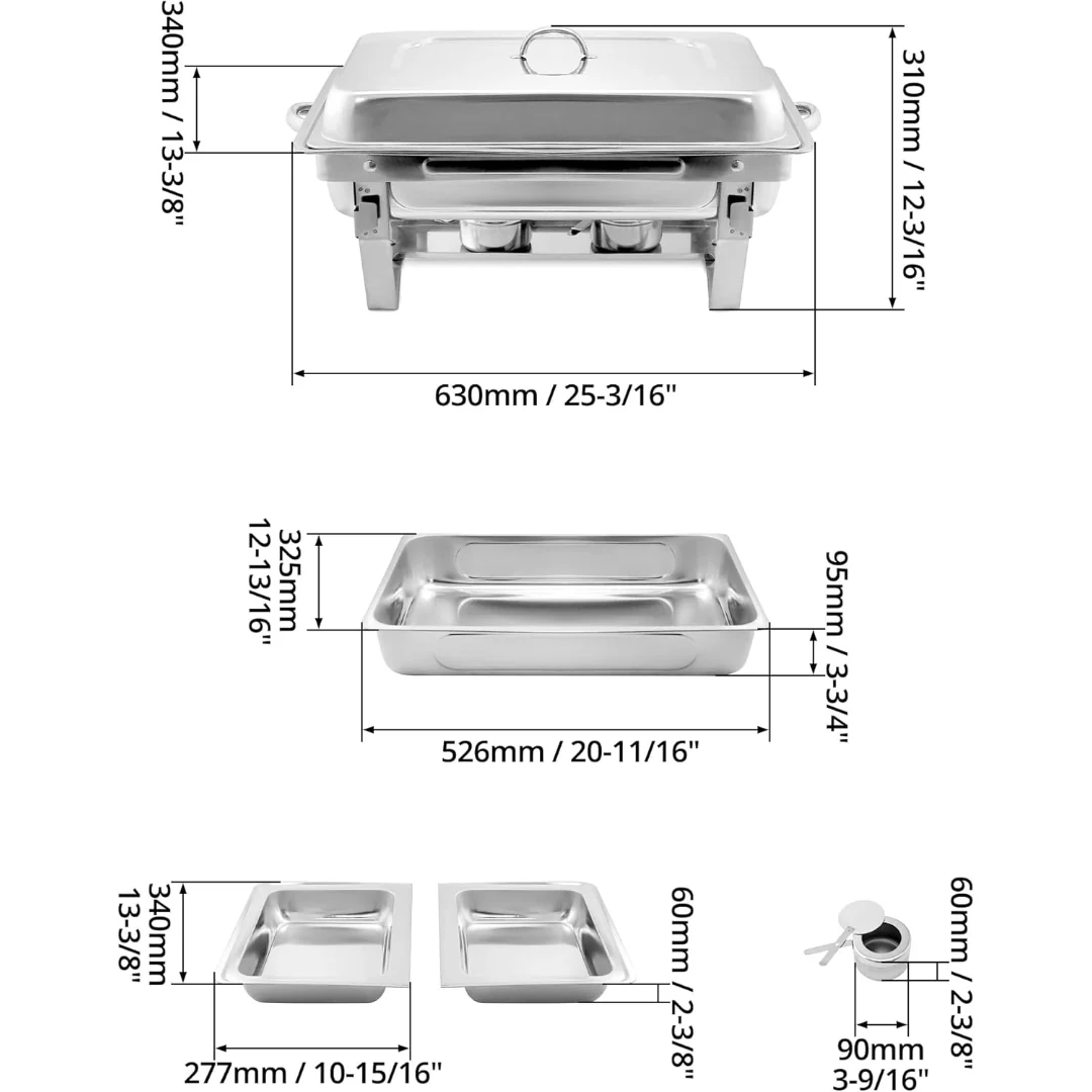11L Chafing Dish Buffet Set – Keep Food Warm in Style - Image 8
