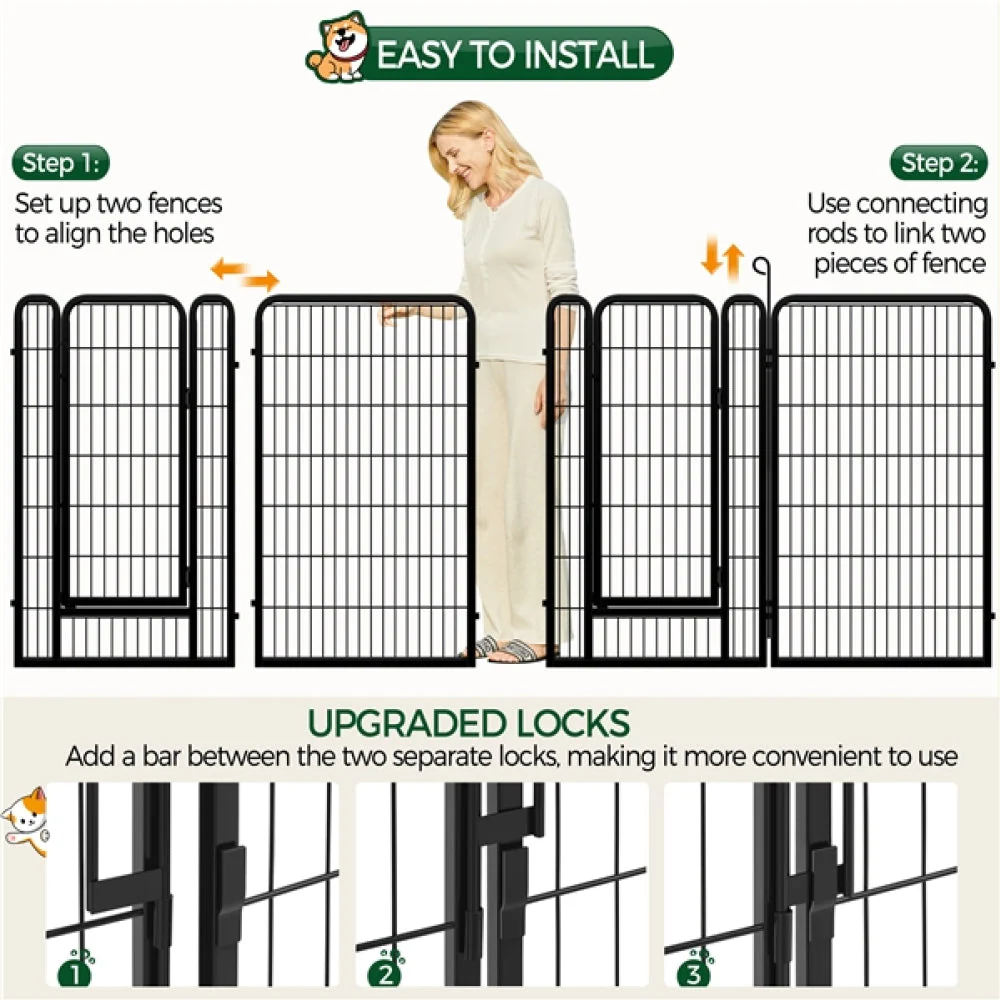 12 Panels Heavy Duty Dog Playpen Panels - Image 2