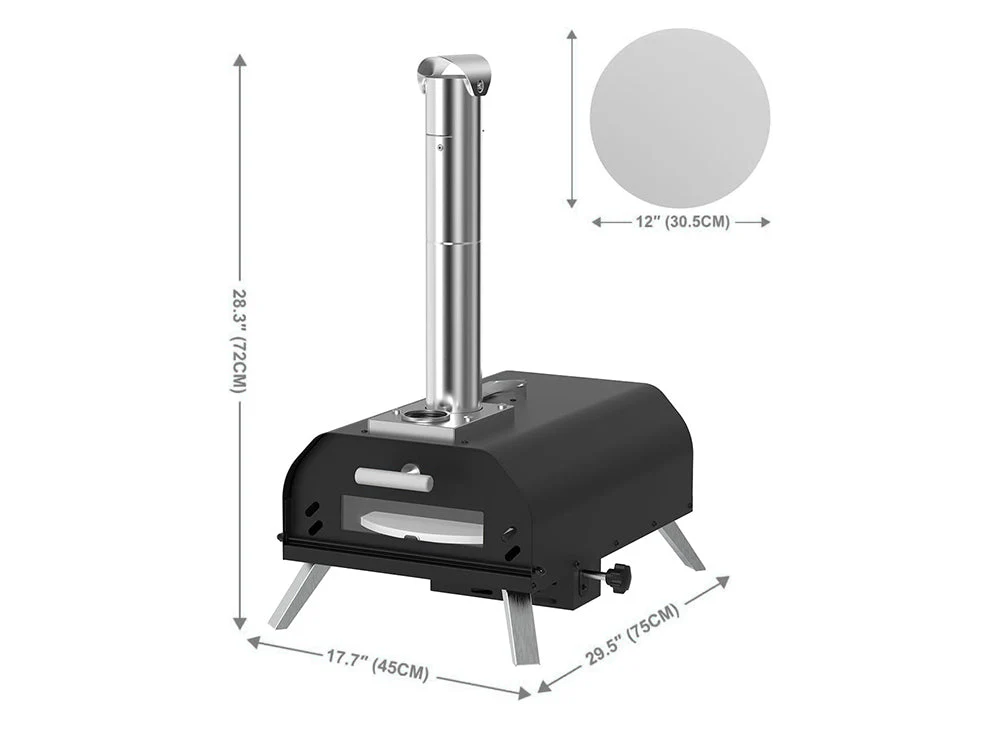 12" Portable Wood Pellet Pizza Oven with 360° Rotating Stone - Image 6
