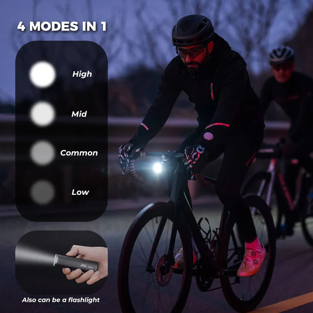 1200LM Rechargeable Biycle Headlight Handlebar Front Light - Image 7