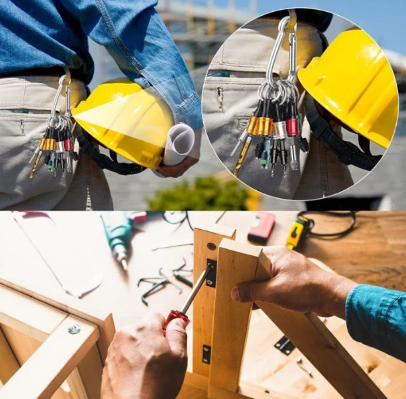 12PCS 1/4 Inch Hex Shank Screwdriver Bits Holder Extension Bar Keychain Screw - Image 4