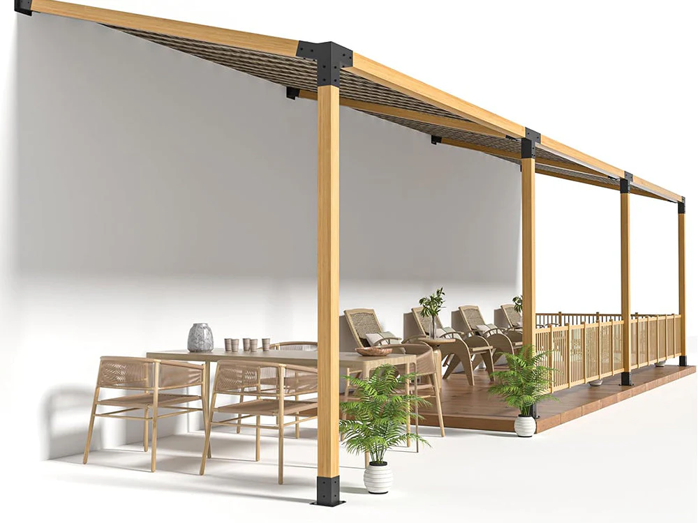 15°Slanted Wall Mount Pergola Bracket Kit - Image 5