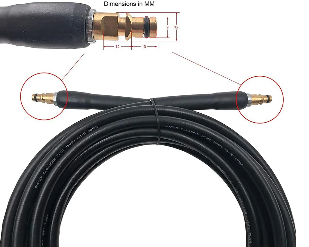 15M Water Blaster High Pressure Washer Extension Hose Pipe for Karcher - Image 5