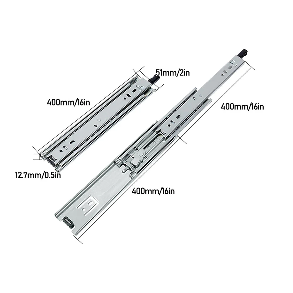 16" Drawer Slides Runners with Locking Function - Image 6