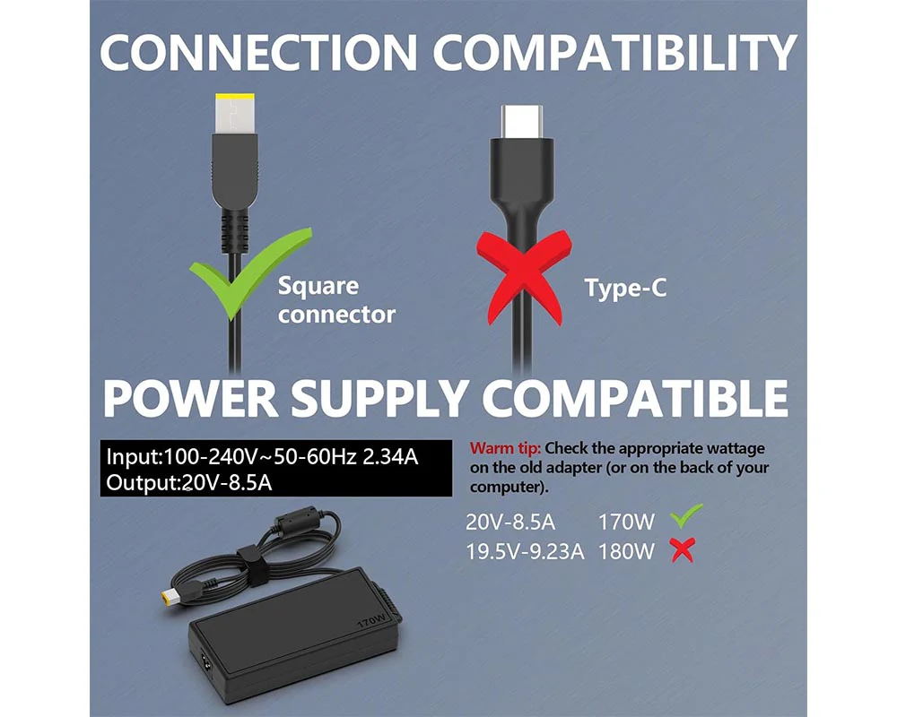 170W Lenovo Legion Laptop Charger - Image 3