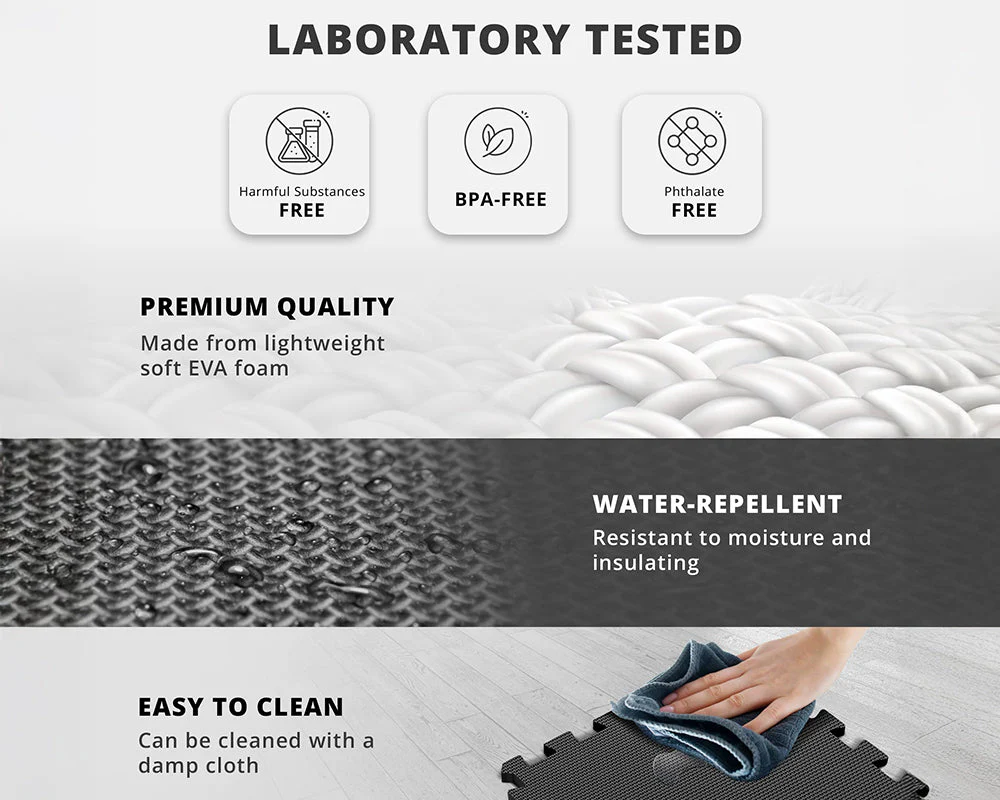 18 Pack EVA Foam Gym Interlocking Floor Puzzle Mats - Image 4