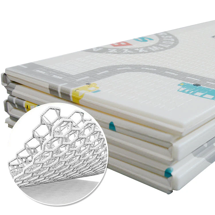 180x150x1 cm Foldable Baby Playmat with Carry Bag - Tree & Curve Both Sides-I - Image 9