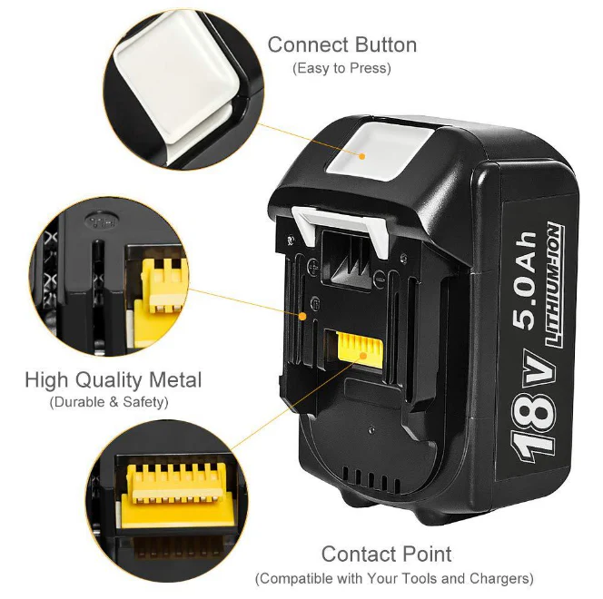 Replacement Makita Battery, 18V Battery For Makita - Image 2