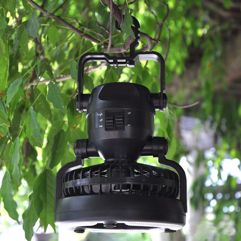 2 In 1 Camping Tent Lamp Lantern with Ceiling Fan - Image 5