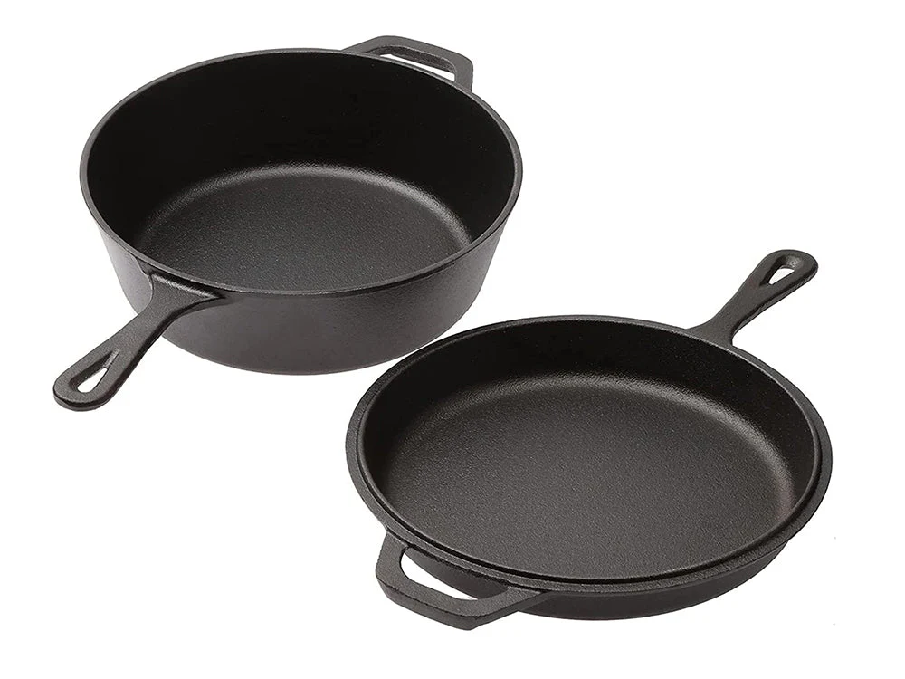 2 In1 Cast Iron Skillet Set - Image 2