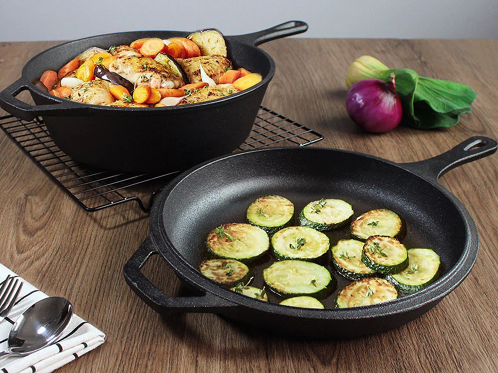 2 In1 Cast Iron Skillet Set - Image 4