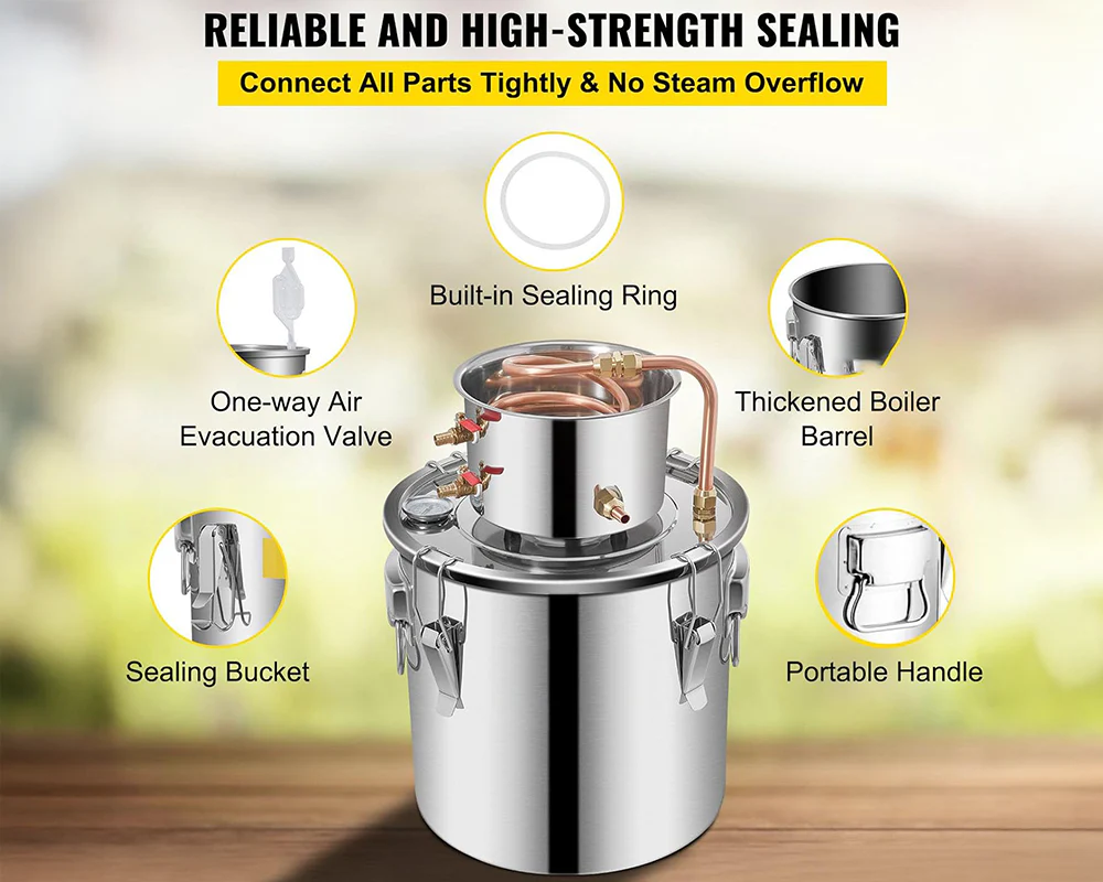 Alcohol Distiller Still Water Wine Spirits Brew Home 50L - Image 6