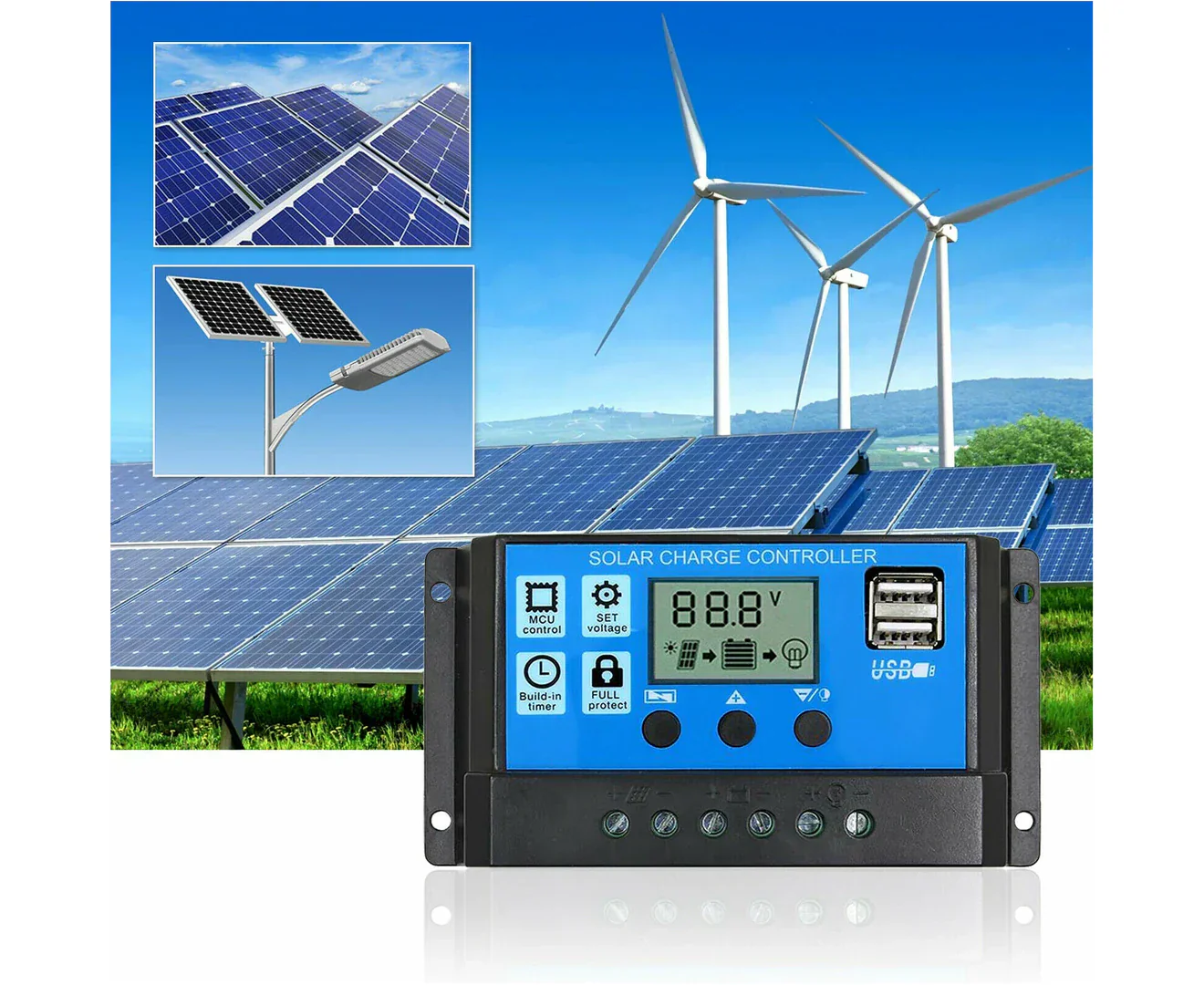 20A Solar Charge Controller USB 12V 24V - Image 4