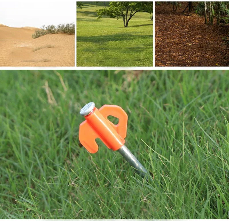 20x Camping Tent Pegs Heavy Duty Screw Steel In Ground Camping Outdoor Stakes - Image 6