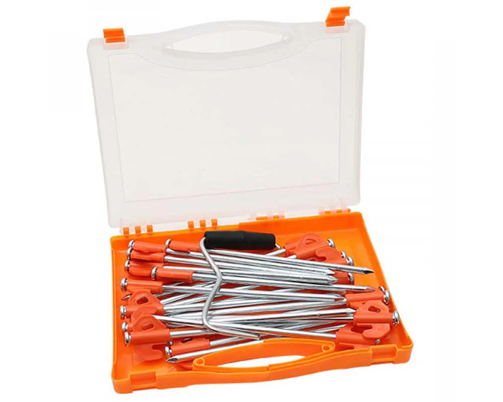 20x Camping Tent Pegs Heavy Duty Screw Steel In Ground Camping Outdoor Stakes - Image 9