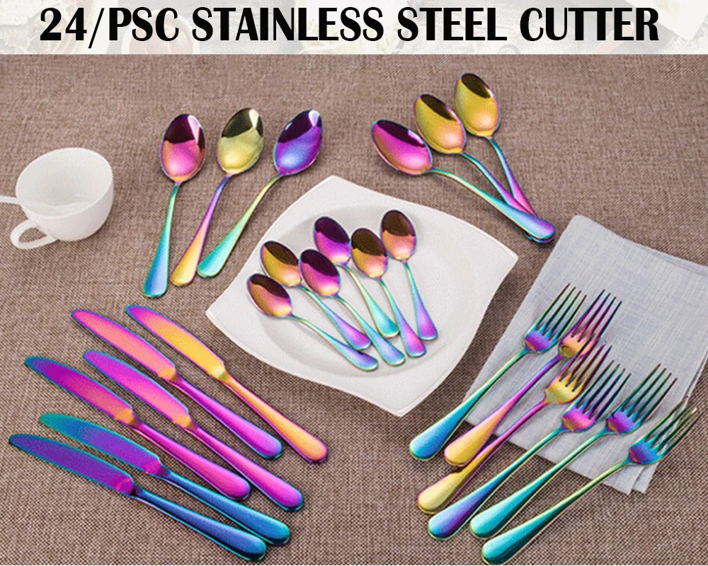 24 PCS Stainless Steel Cutlery Set - Image 4