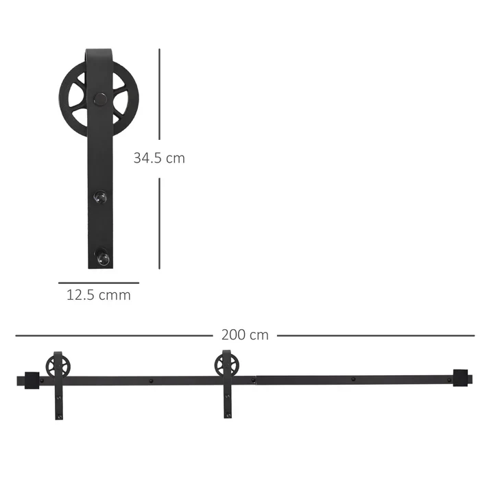 2m Barn Door Hardware Kit - Image 3