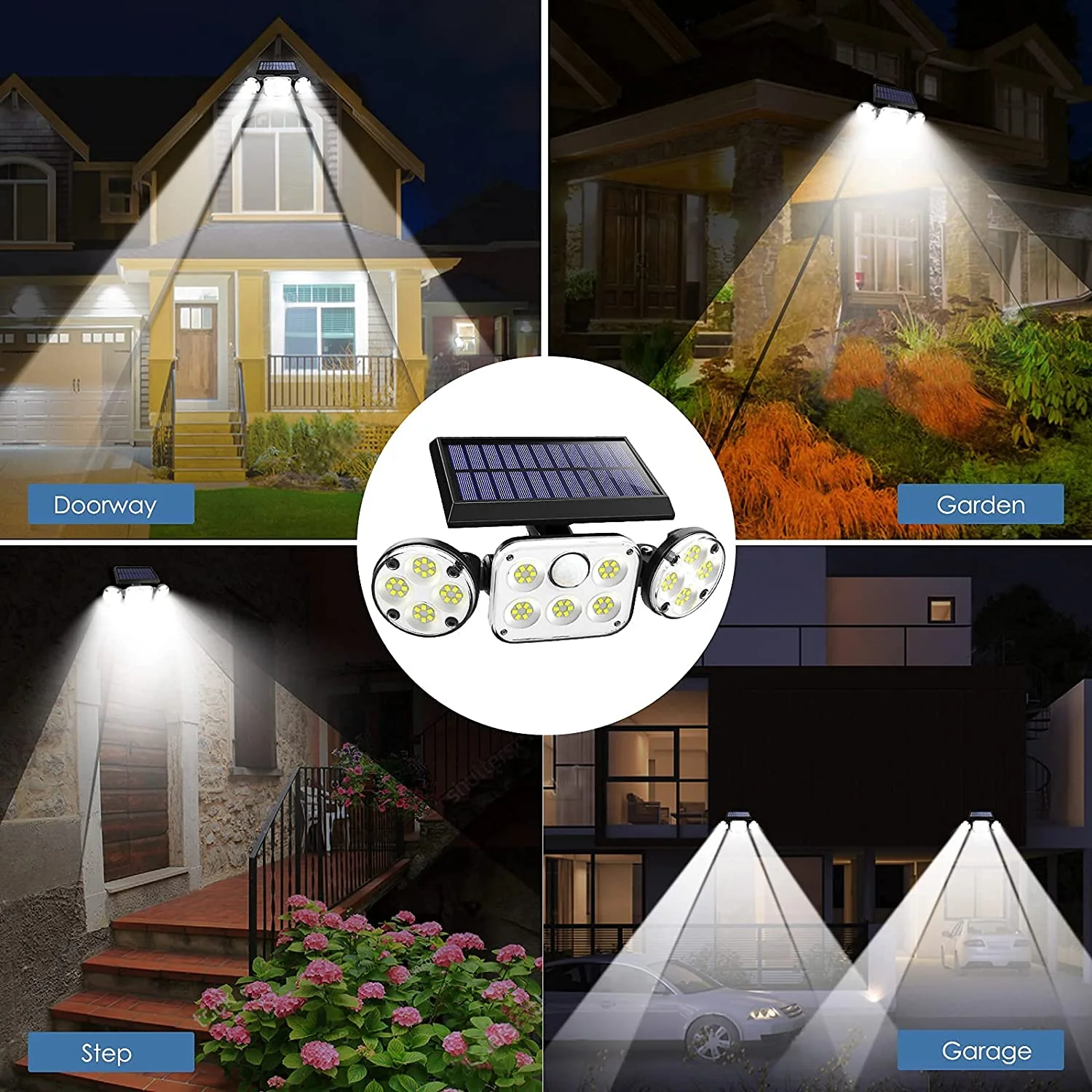 3-Headed Outdoor Solar Motion Sensor Light - Image 8