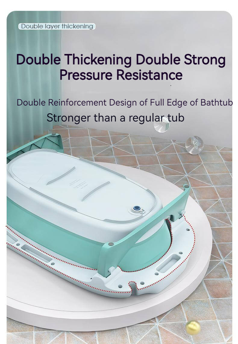 3 in 1 Foldable Baby Bath Tub & Bath Seats -Pink - Image 22