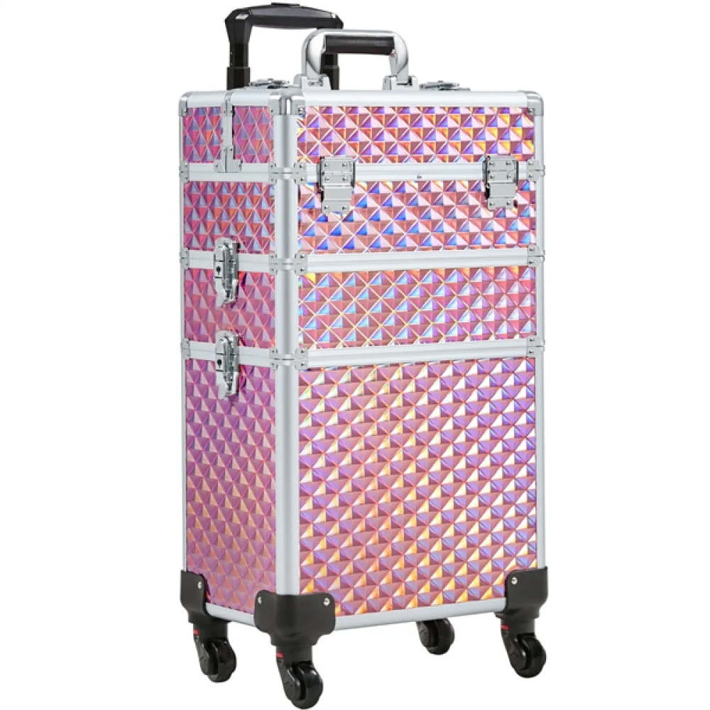 3-in-1 Rolling Makeup Train Case - Image 2