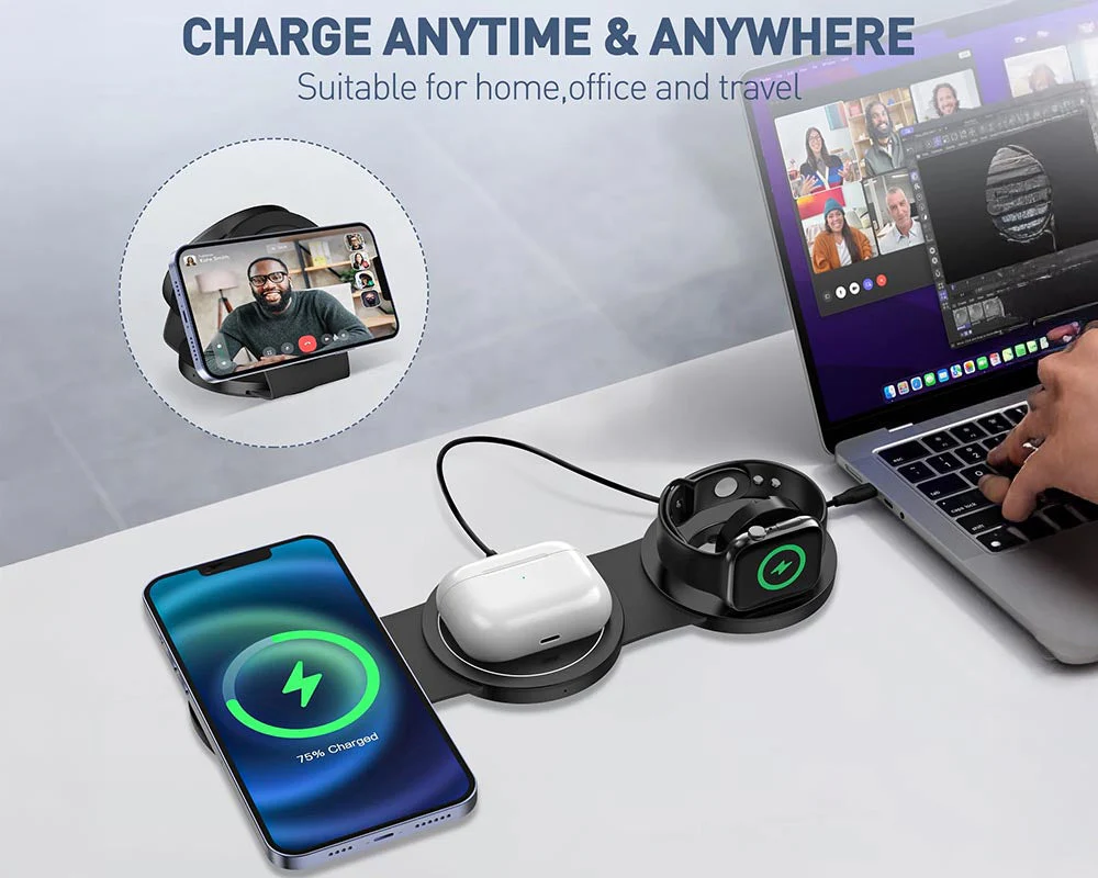 3-in-1 Wireless Charging Pad for Apple Devices Compitable - Image 4