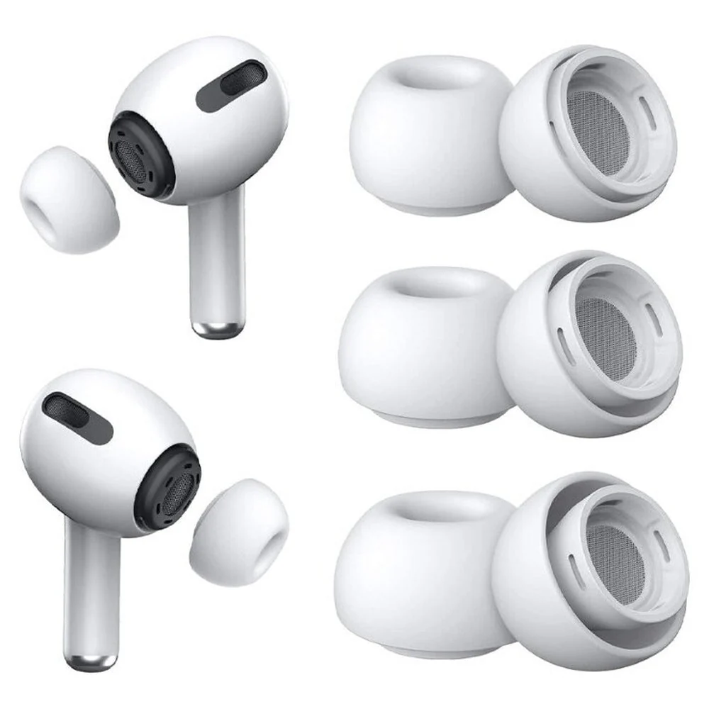 3 Pairs Replacement Ear Tips Compatible With Airpods Pro 1,2 (S/M/L)
