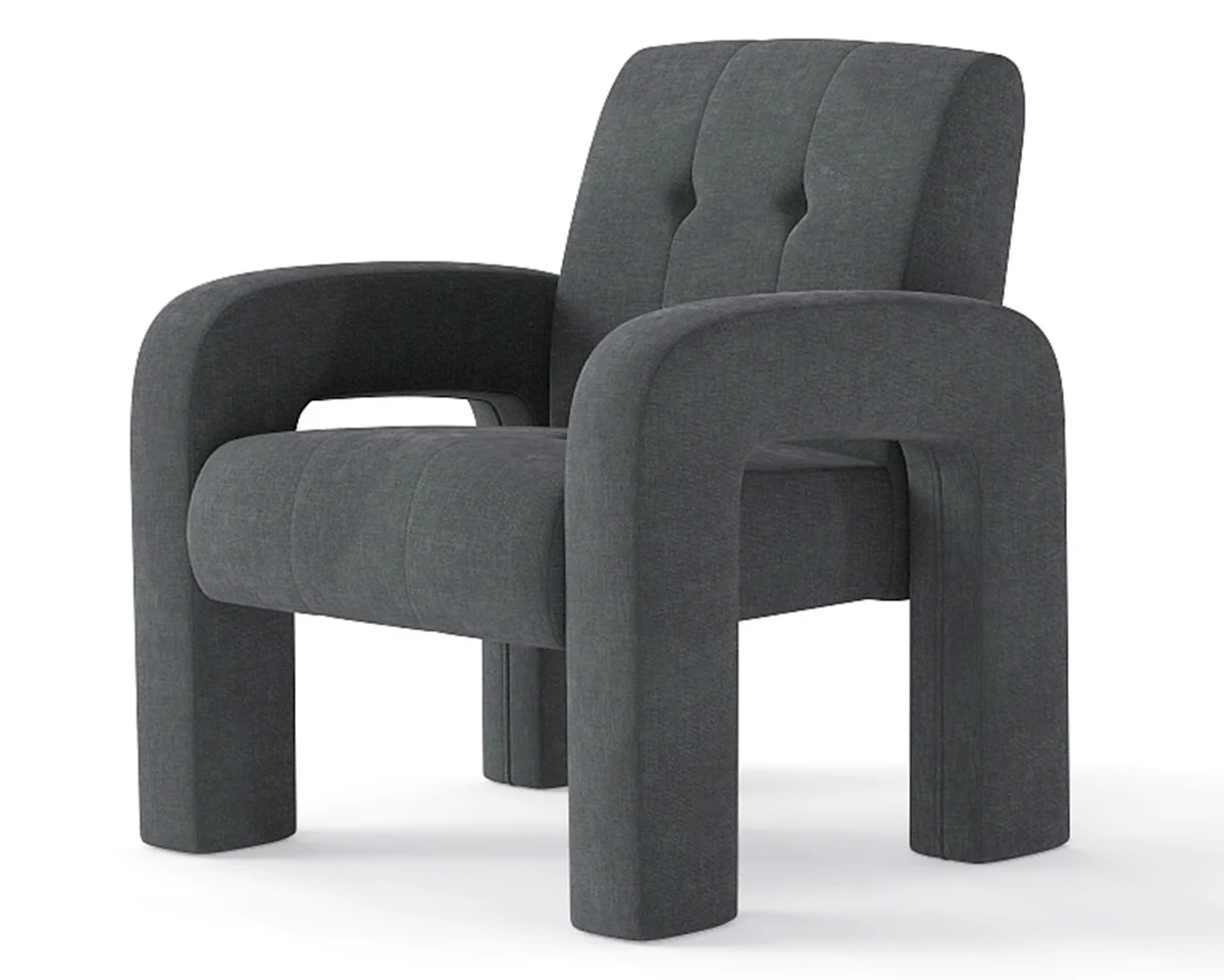 3 Piece Milan Charcoal Sofa Set - Image 6