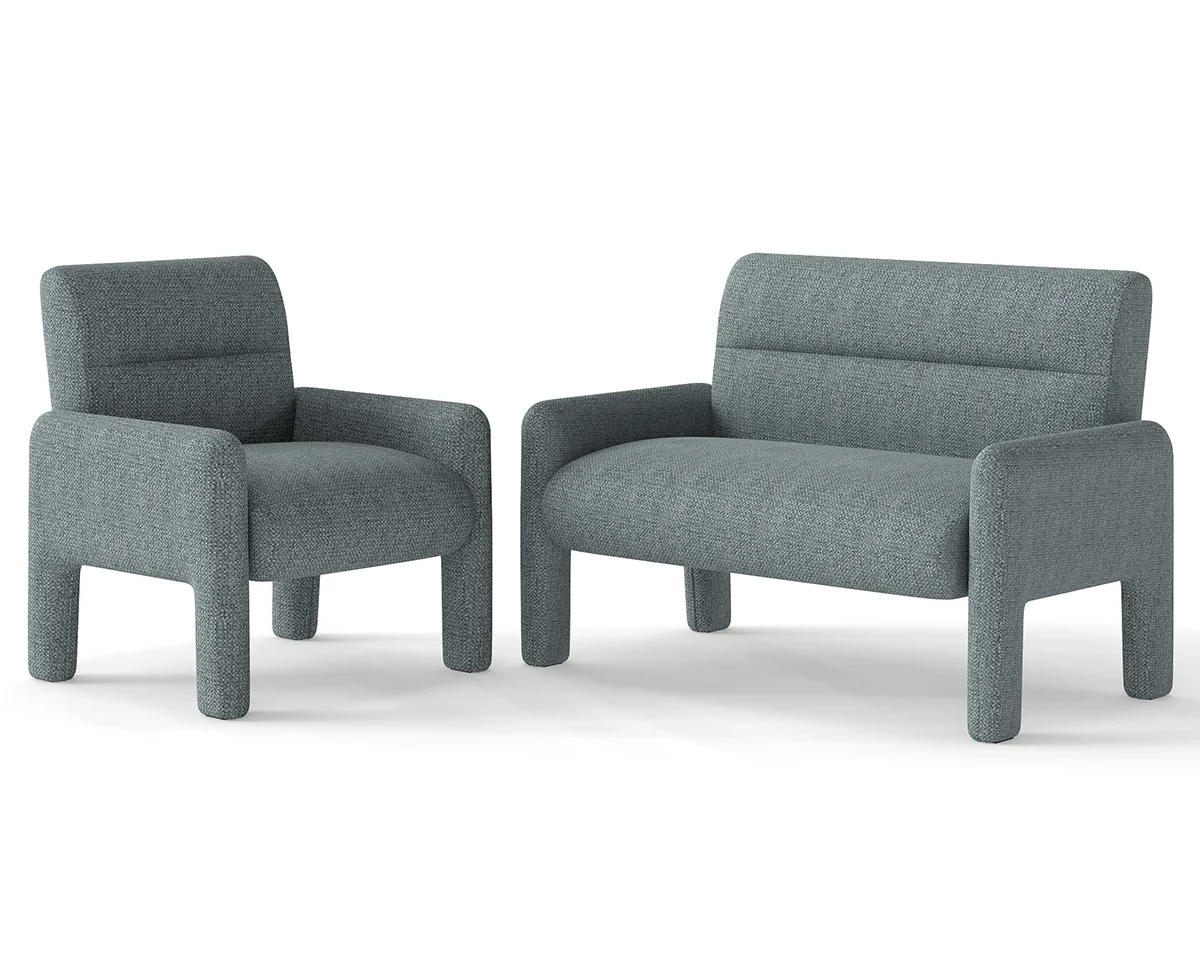 3 Piece Sofa Set – Dubai Sky Blue - Image 5