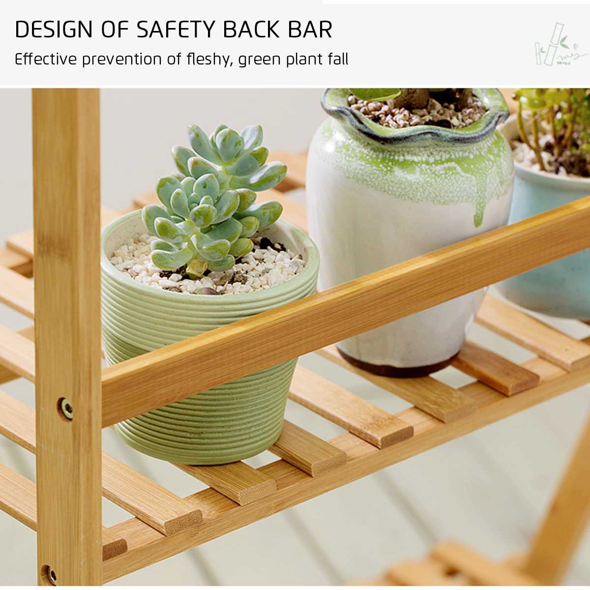 3 Tier Foldable Bamboo Deco Plant Rack - Image 8