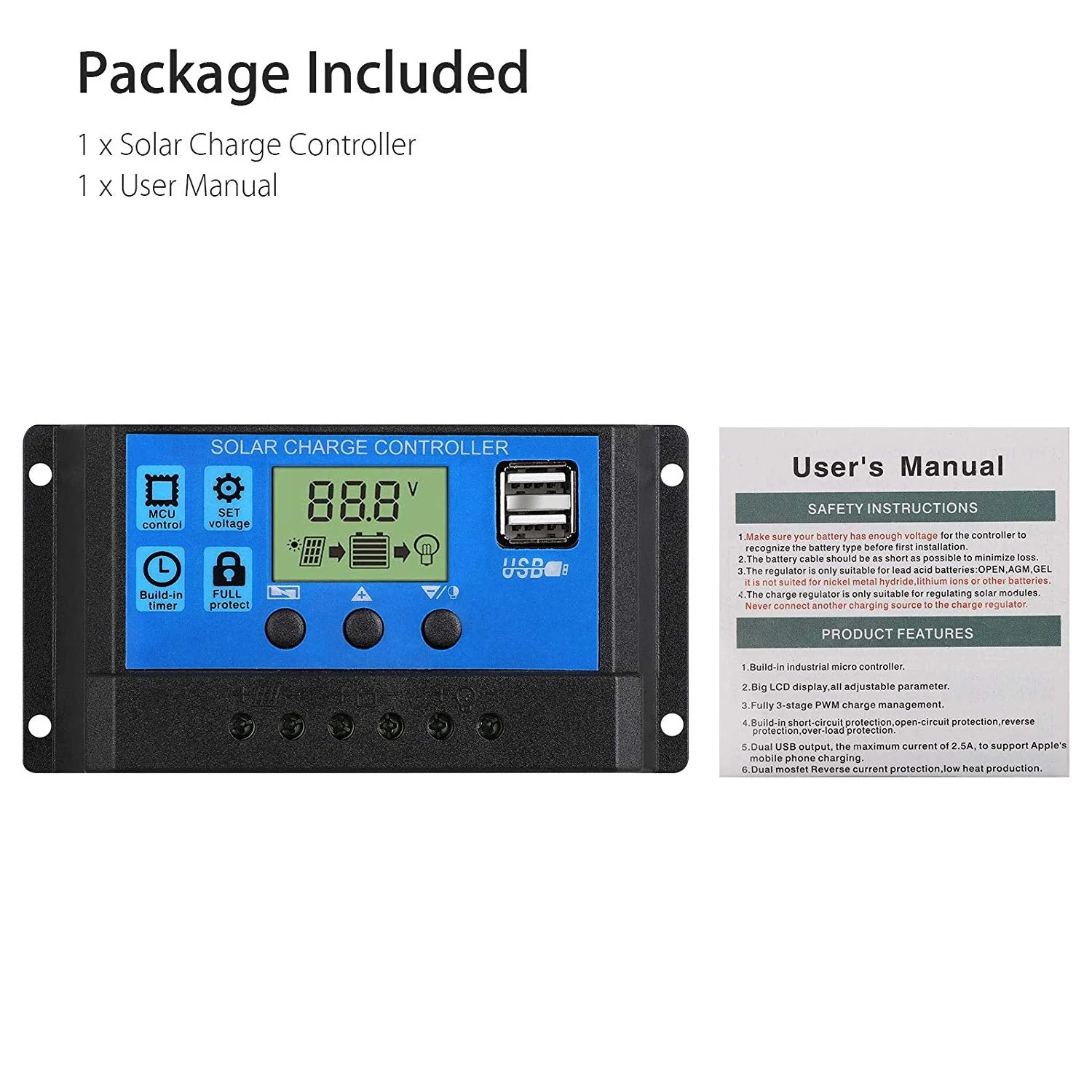 30A Solar Charge Controller LCD Display - Image 9