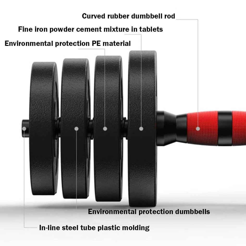 30kg Adjustable Weights Dumbbell Barbell Set - Image 9