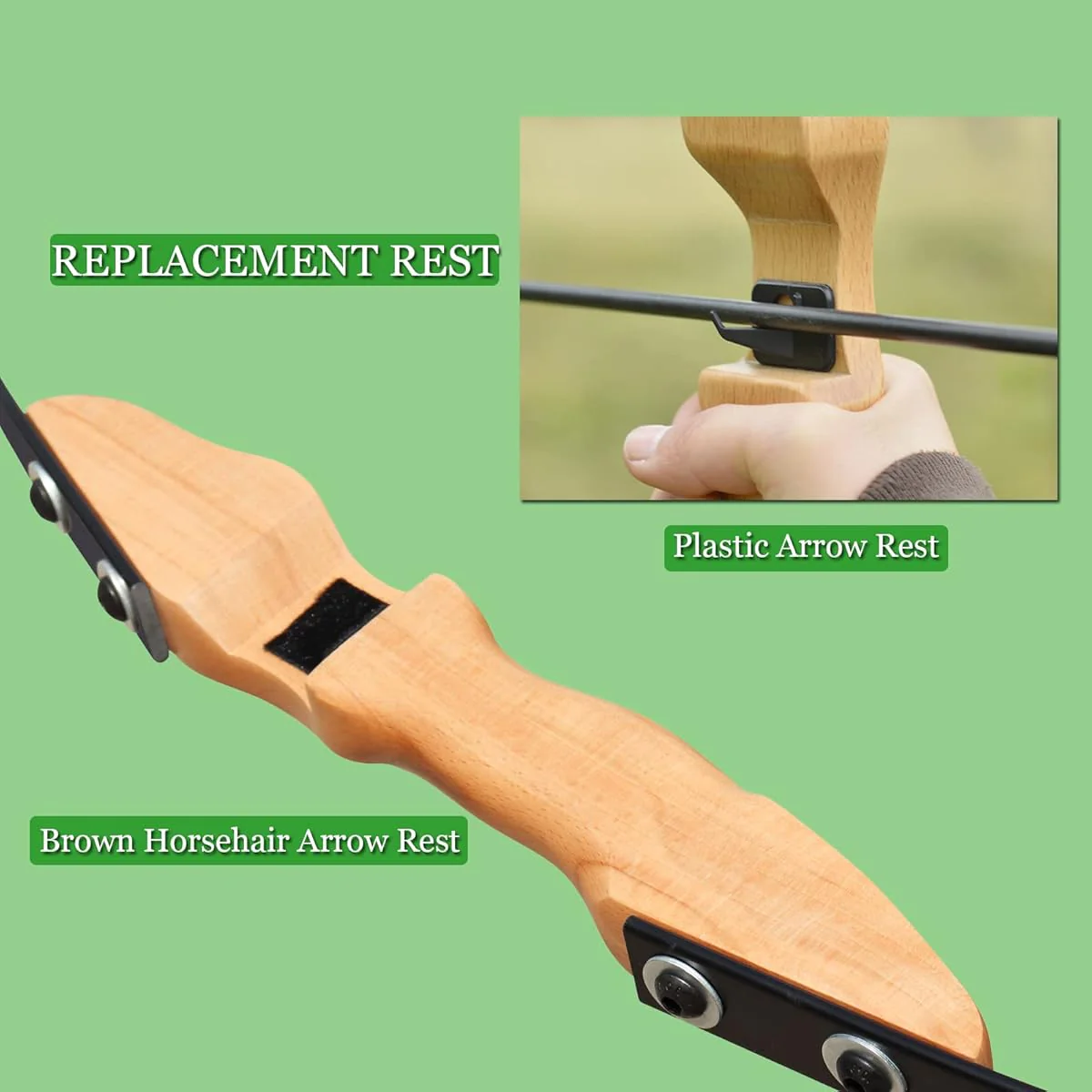 30lbs Archery Hunting Recurve Bow (Wood) - Image 6