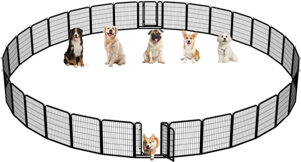 31.5″ Tall 32-Panel Dog Pen Playpen - Image 2
