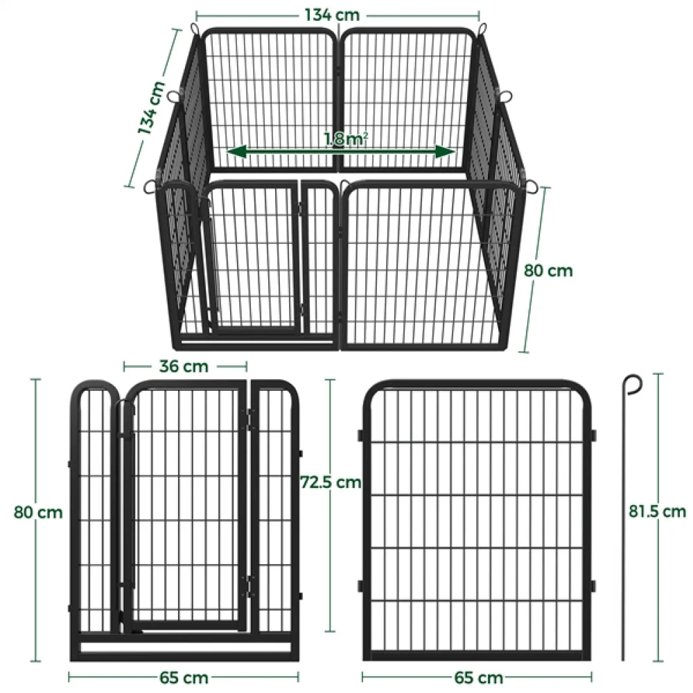 31.5″ Tall 32-Panel Dog Pen Playpen - Image 3