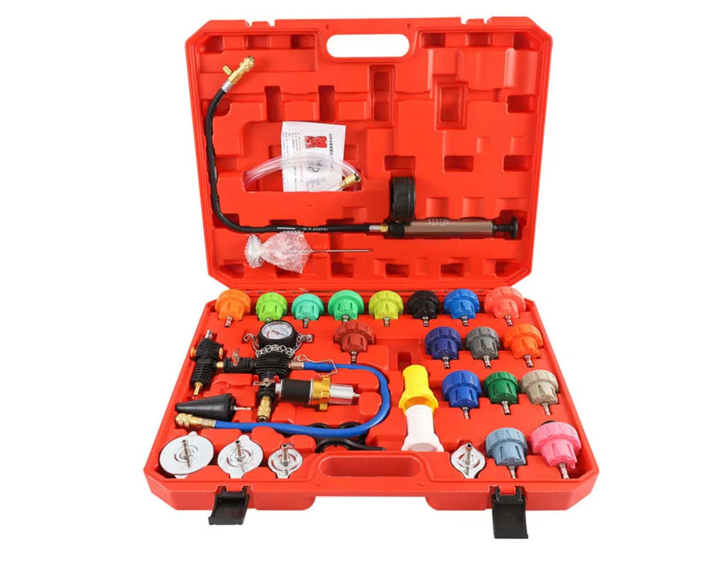 34pcs Radiator Pump Cooling System Pressure Tester Vacuum Purge Kit - Image 9
