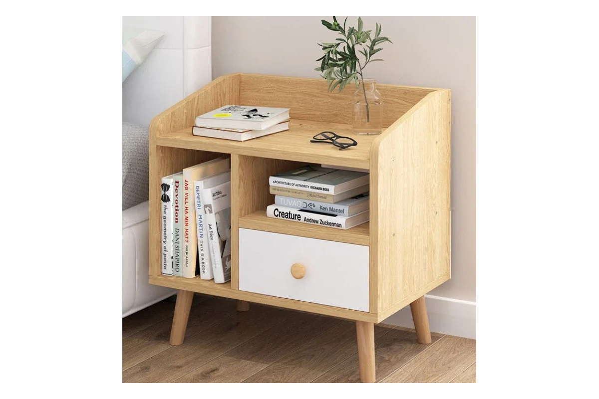 Bedside Table Nightstands with Drawer - Image 3