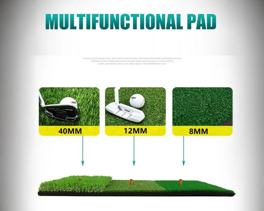 Golf Mat 3-in-1 Practice Mat Outdoor Indoor Training Mat Hitting Mat Driving Pad - Image 5