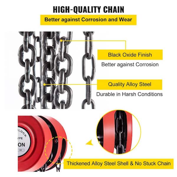 3T Chain Block & Tackle Hoist 3M - Image 5