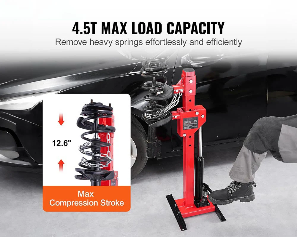 4.5T Hydraulic Auto Coil Strut Spring Compressor Adjustable Height - Image 4