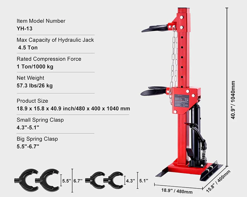 4.5T Hydraulic Auto Coil Strut Spring Compressor Adjustable Height - Image 9