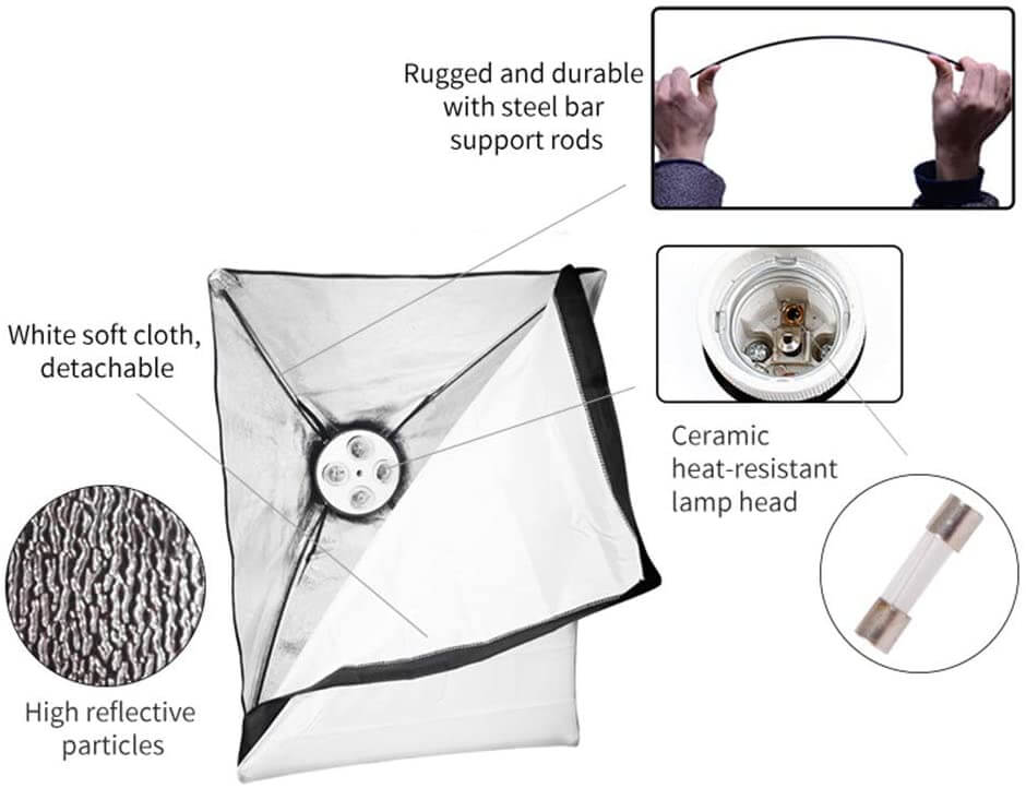 4 Head Photography Studio Lighting Kit - Image 2