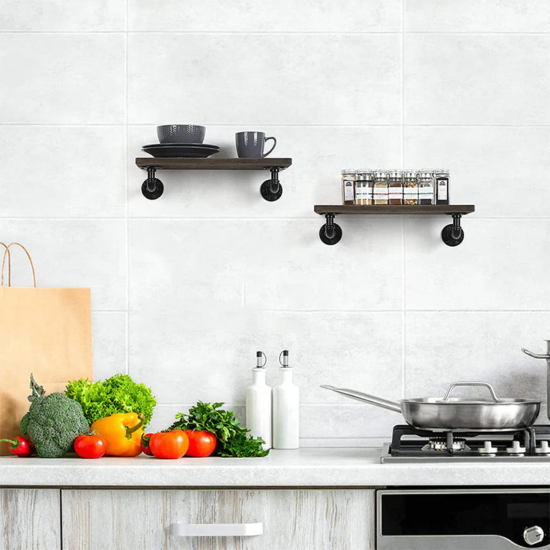 4 Pcs Industrial Rustic Shelf Brackets - Image 9