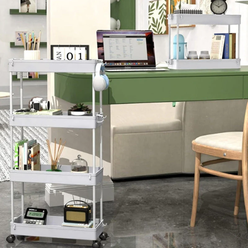 4 Tiers Kitchen Bathroom Rack Slim Space Saver Storage Shelf Shelves Toilet... S - Image 5