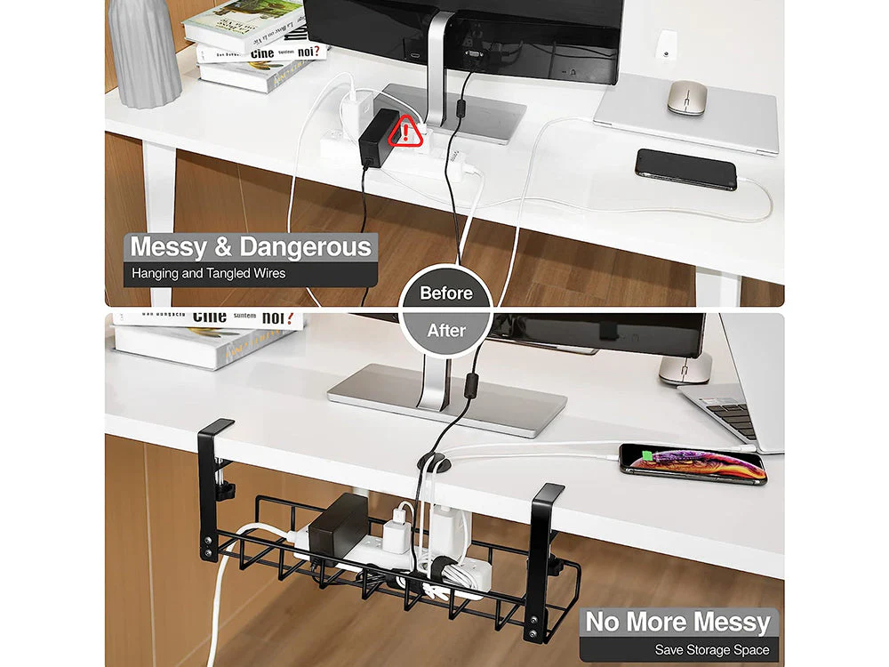 40cm Under Desk Cable Management Rack - Image 3