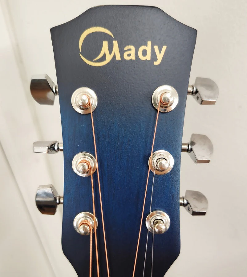 41" Full Size Wooden Acoustic Guitar - Blue - Image 3