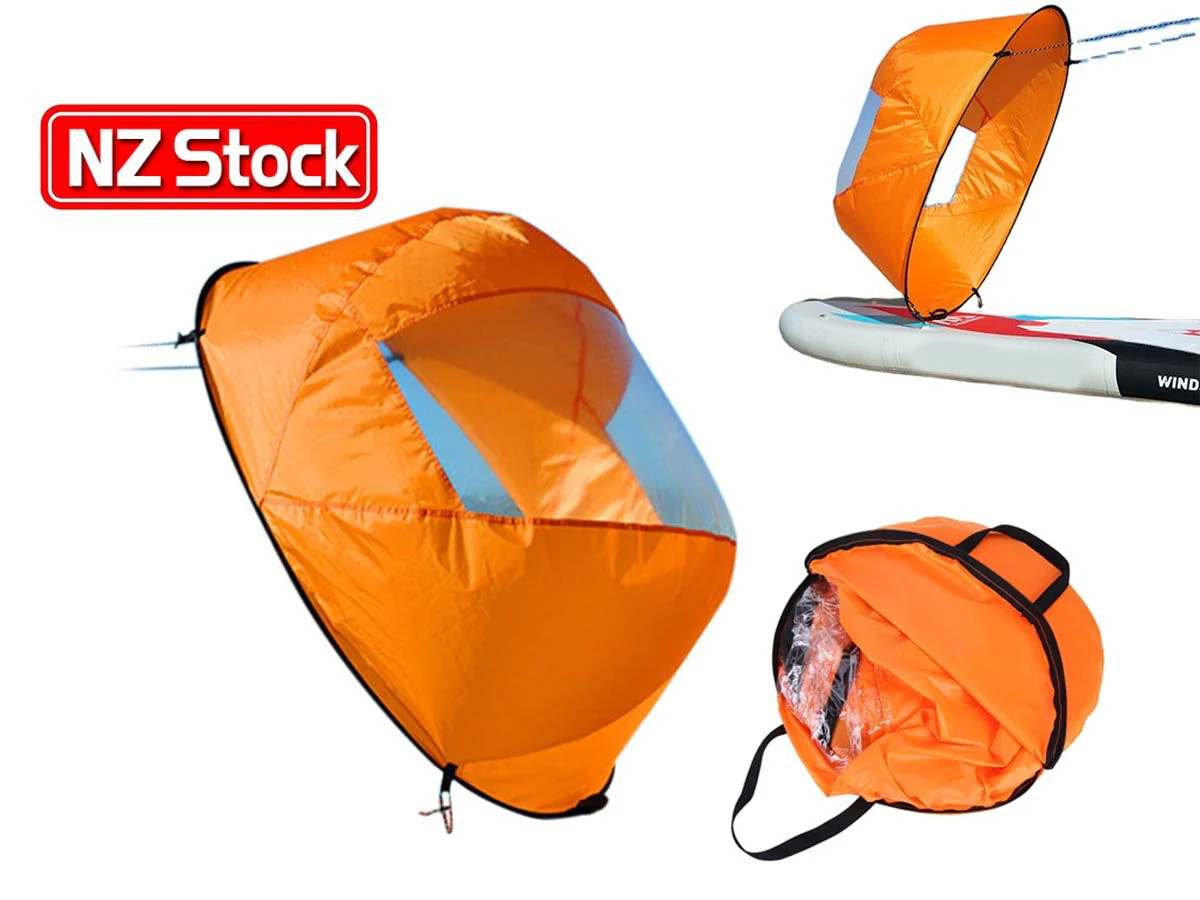 42in Sail Foldable Kayak Boat Wind Sail (Orange) - Image 3