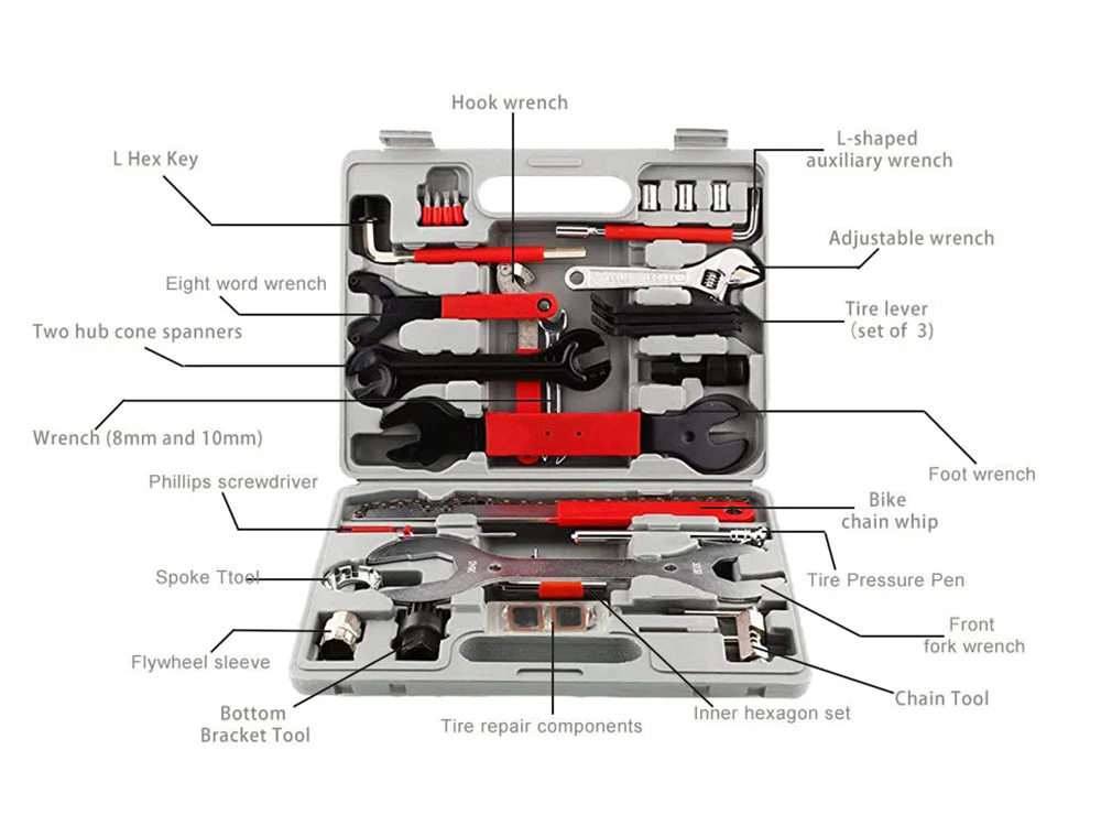 44Pcs Bike Repair Tool Kits - Image 3
